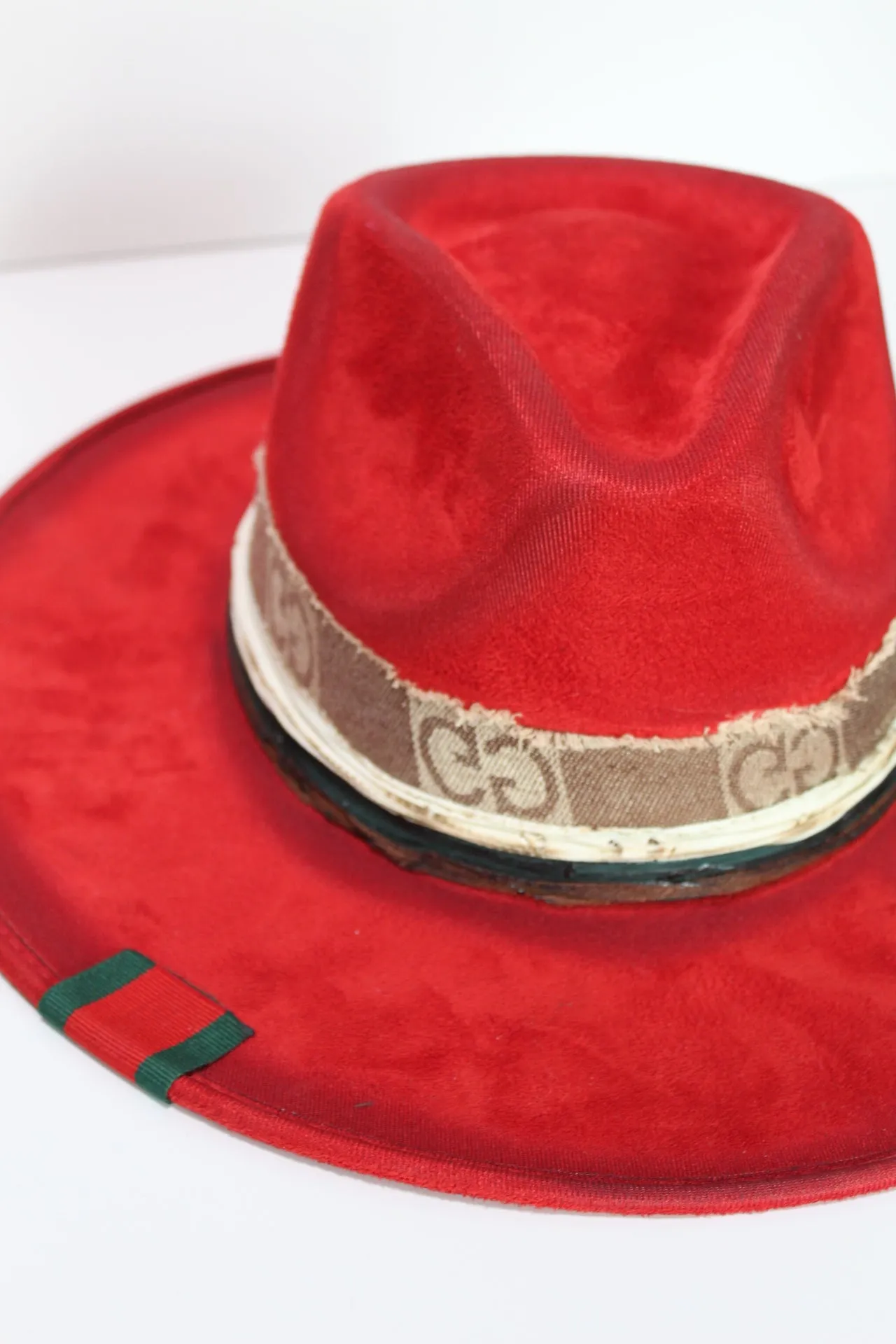 GB ORIGINAL: The Luxe Banded Suede Hat in Red