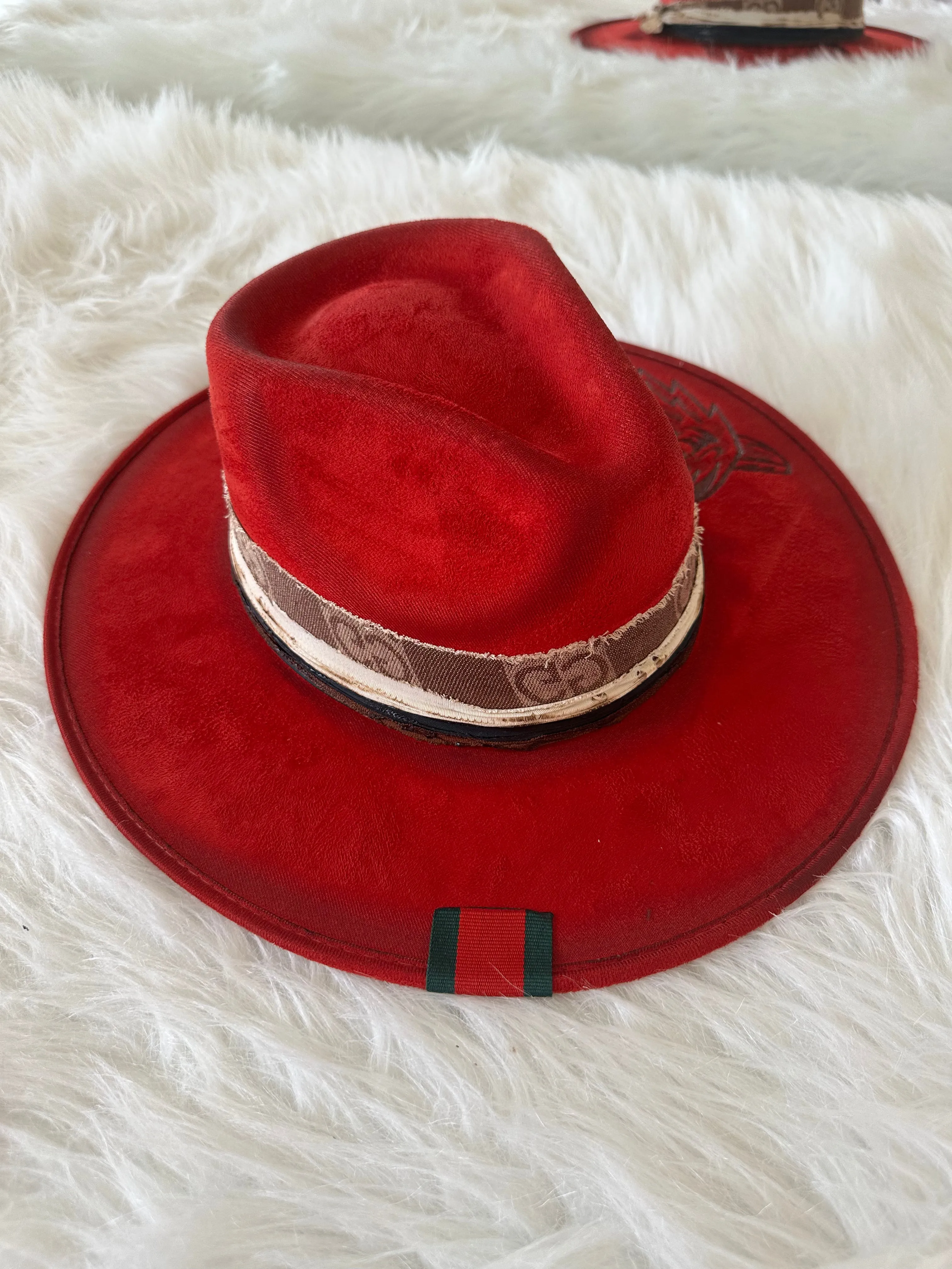 GB ORIGINAL: The Luxe Banded Suede Hat in Red