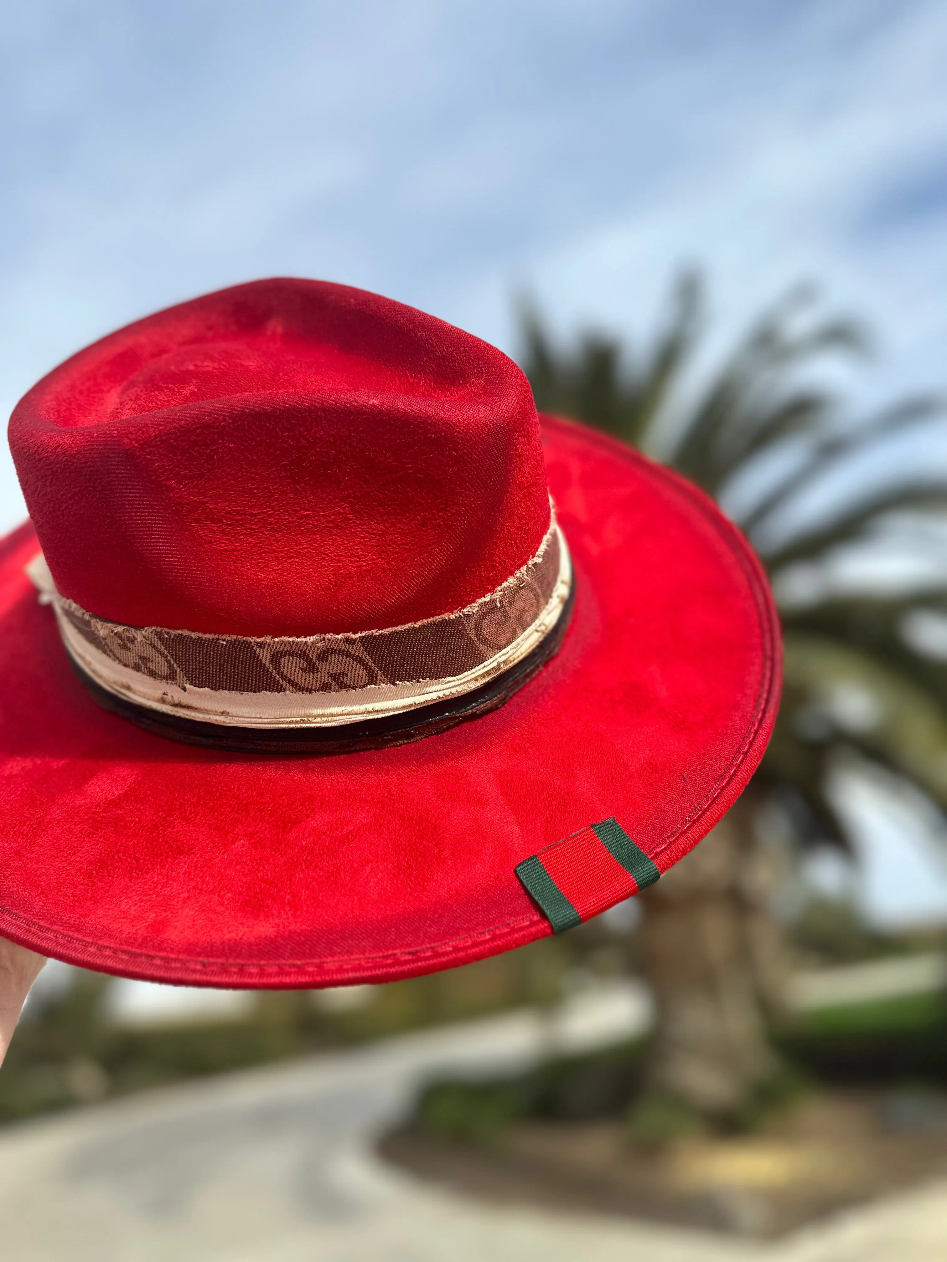 GB ORIGINAL: The Luxe Banded Suede Hat in Red