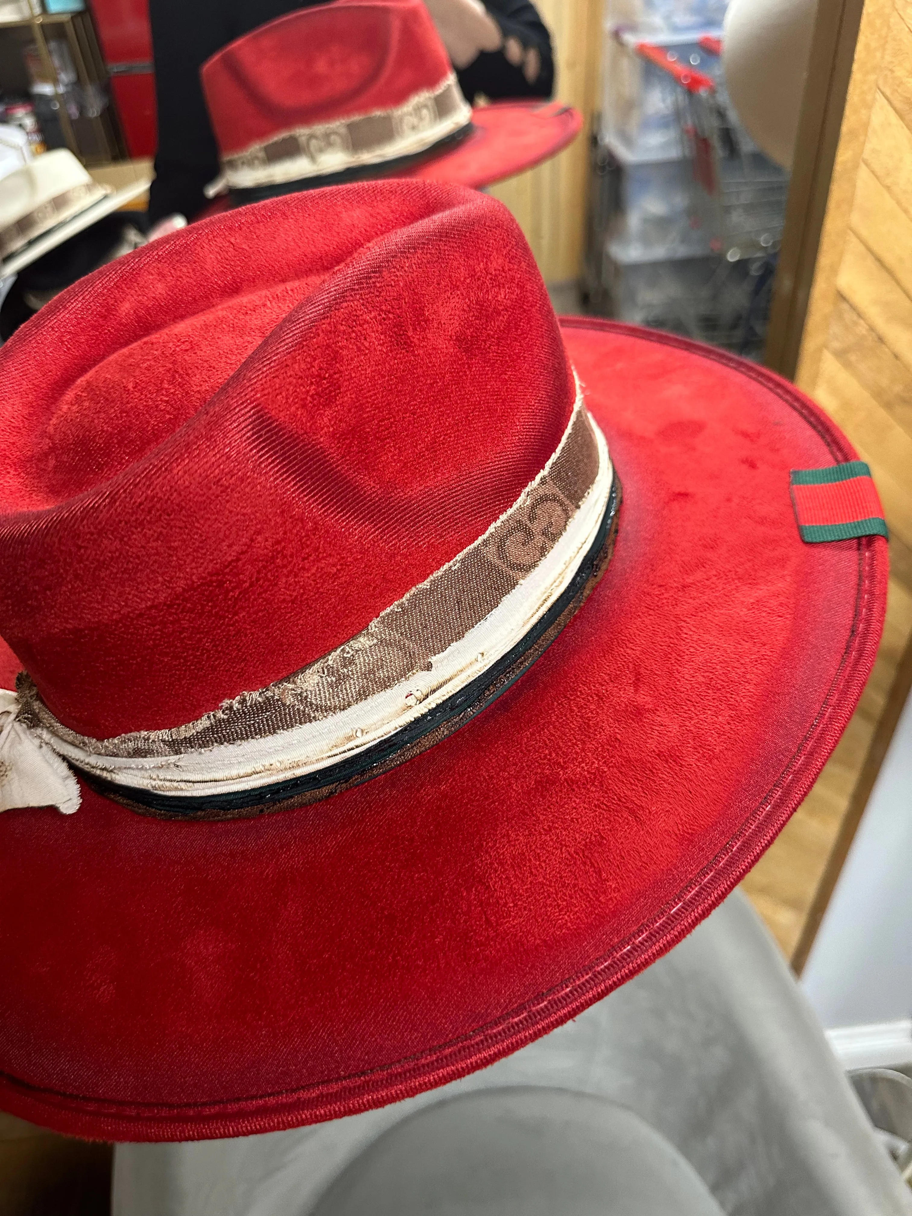 GB ORIGINAL: The Luxe Banded Suede Hat in Red