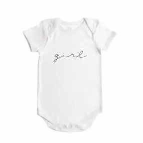 Girl Gender Reveal (script font)- BODYSUIT