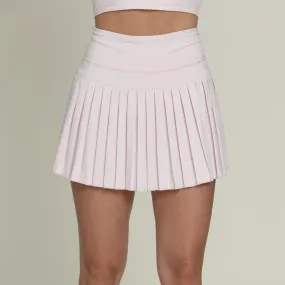 Gold Hinge 15" Pleated Tennis Skirt Pearl Pink