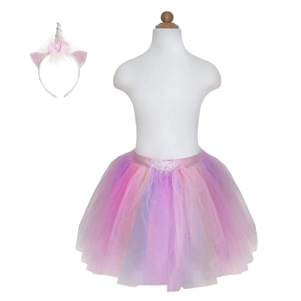 Great Pretenders Unicorn Tutu Skirt & Headband Play Costume Set