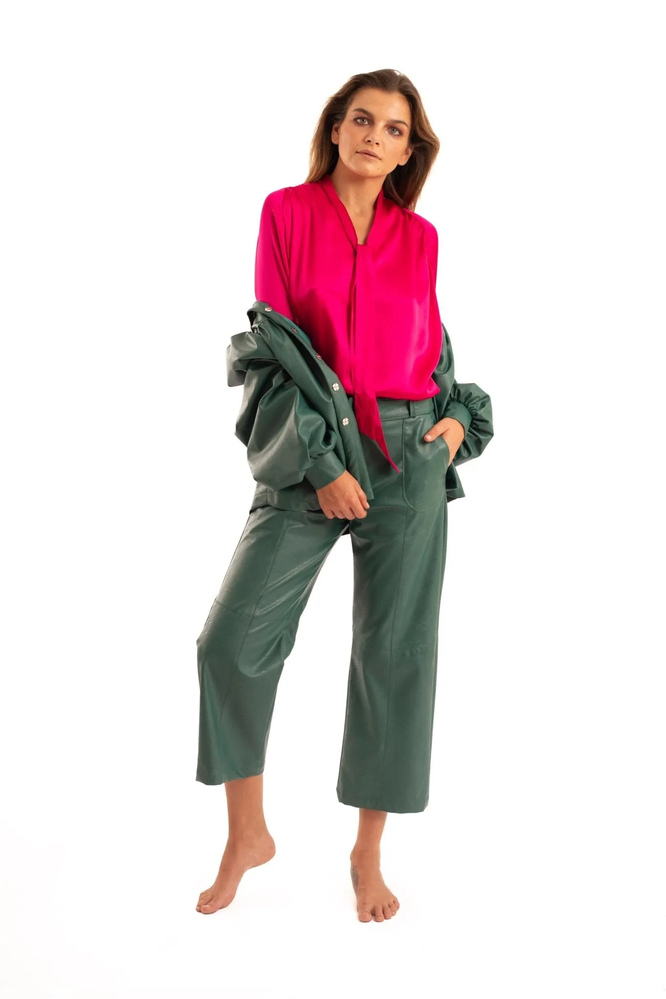 Green Pantalon Pants - NOPIN