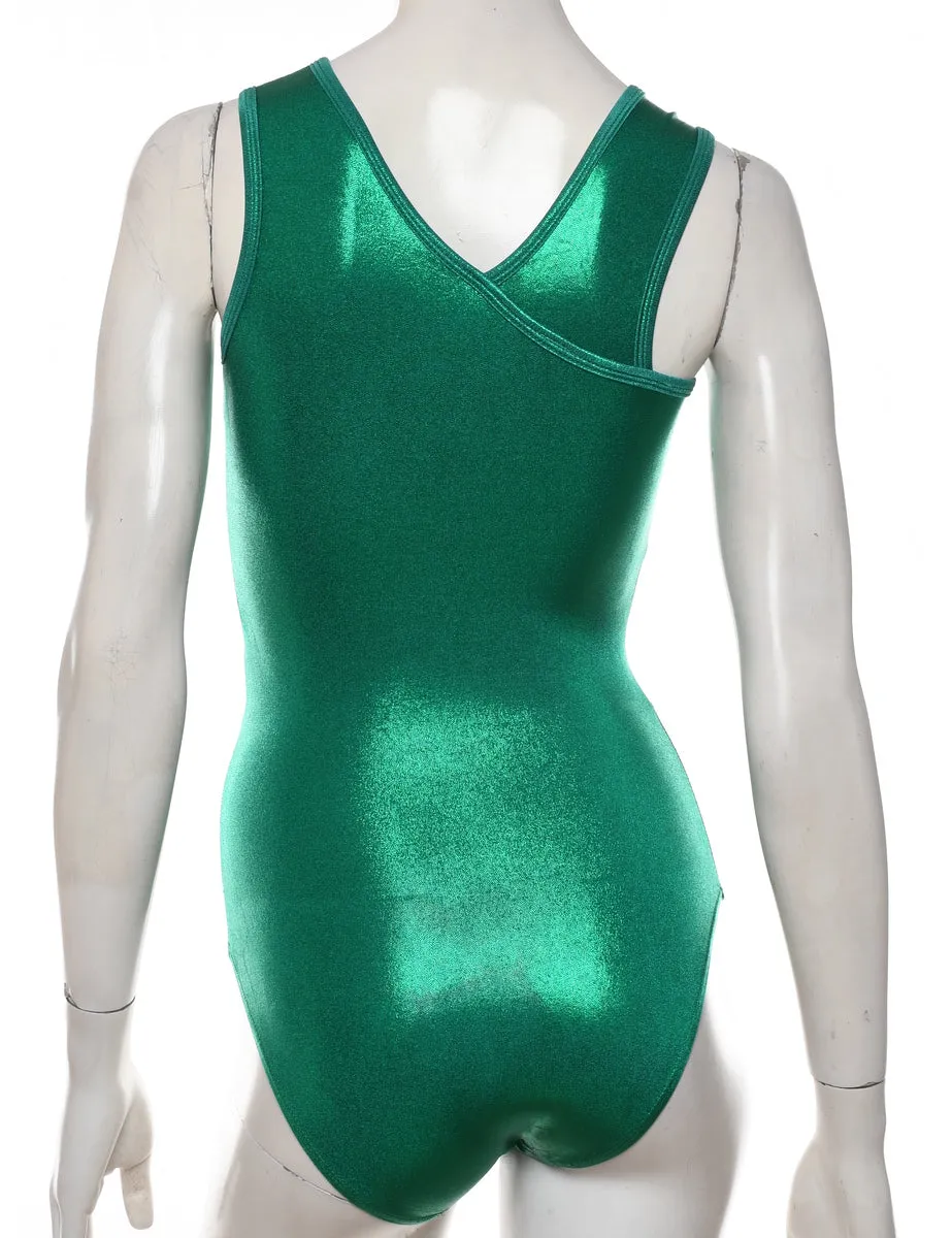 Green Sparkly Embellished Ireland Themed Bodysuit  - S