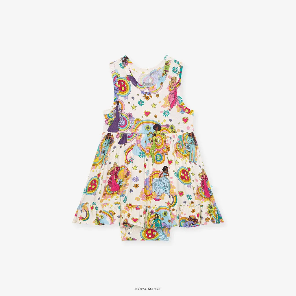 Groovy Barbie™ and Friends Racerback Ruffled Bodysuit Dress