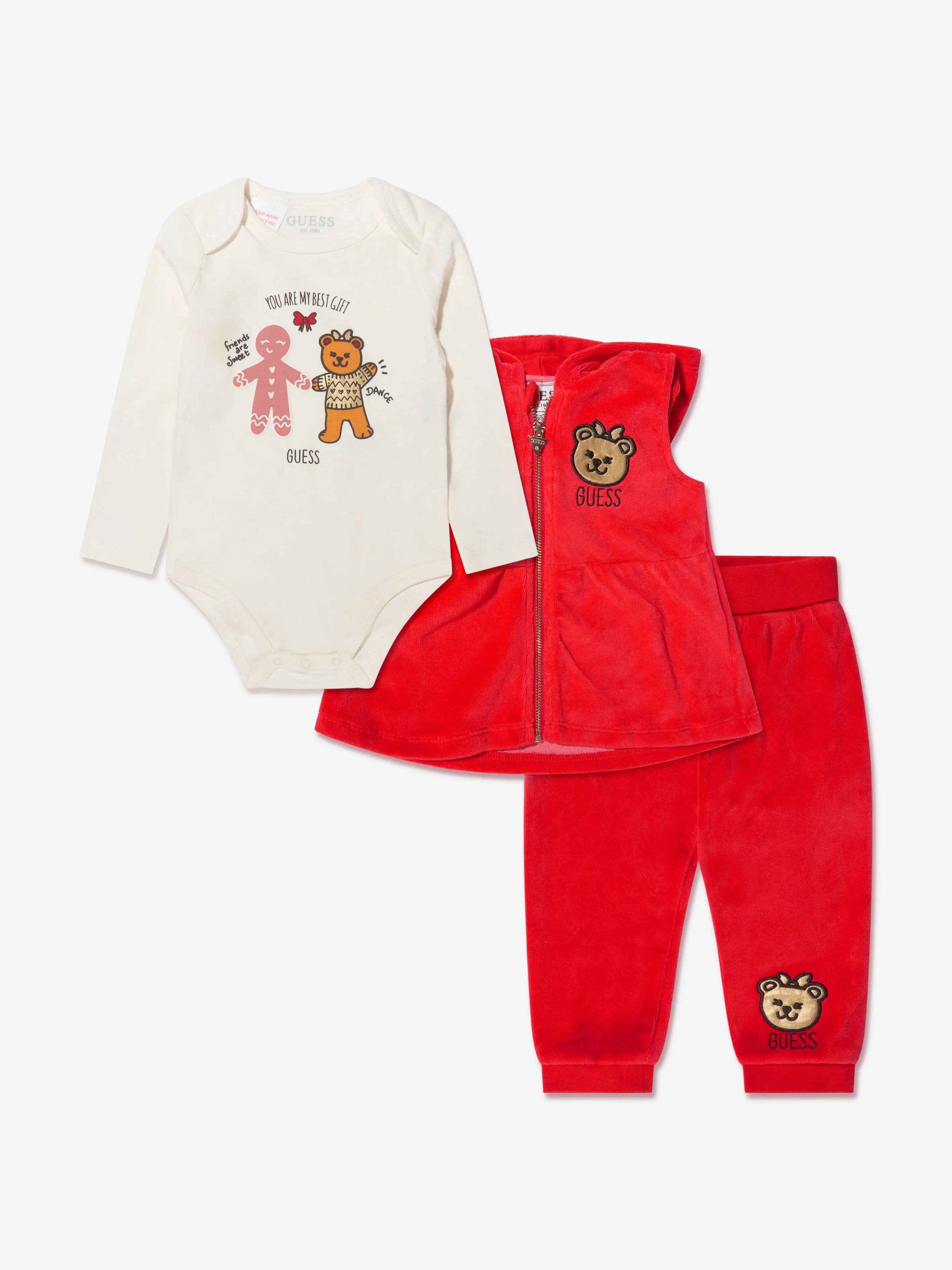 Guess Baby Girls Bodysuit Set (3 Piece)