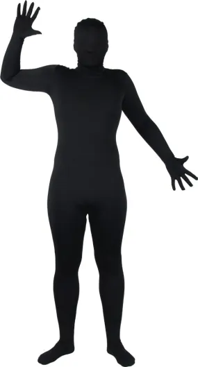 Halloween Black Bodysuit Skinz Skin Suit Fancy Dress Costume