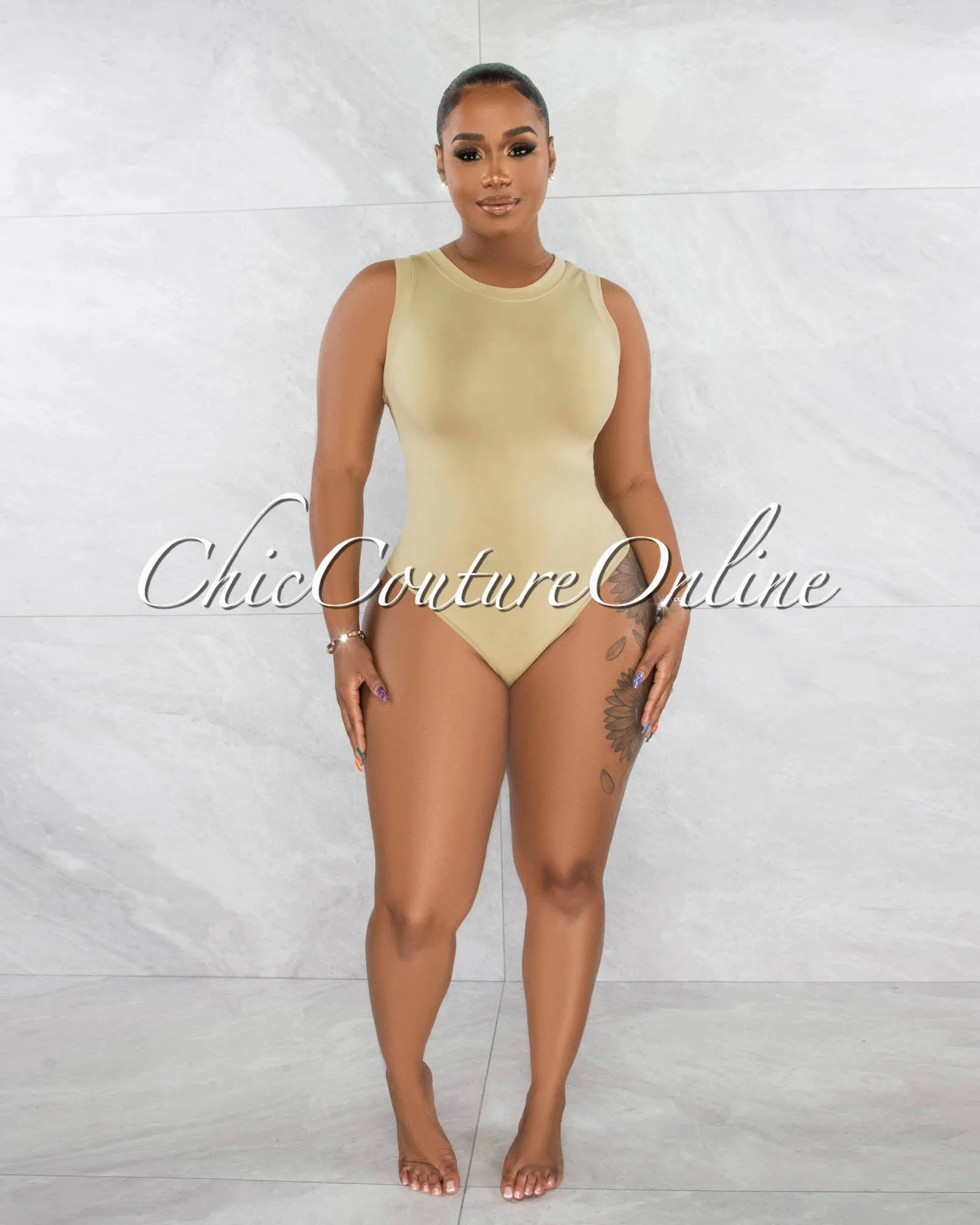 Haynes Nude Round Neckline Bodysuit