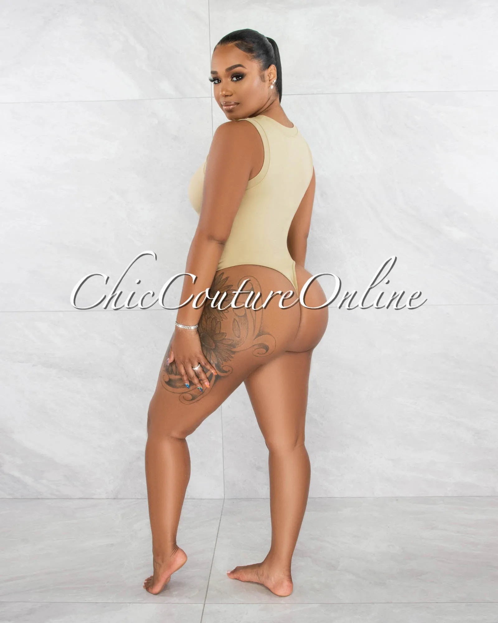 Haynes Nude Round Neckline Bodysuit