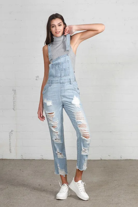 HEAVY DISTRESSED STRAIGHT FIT OVERALL