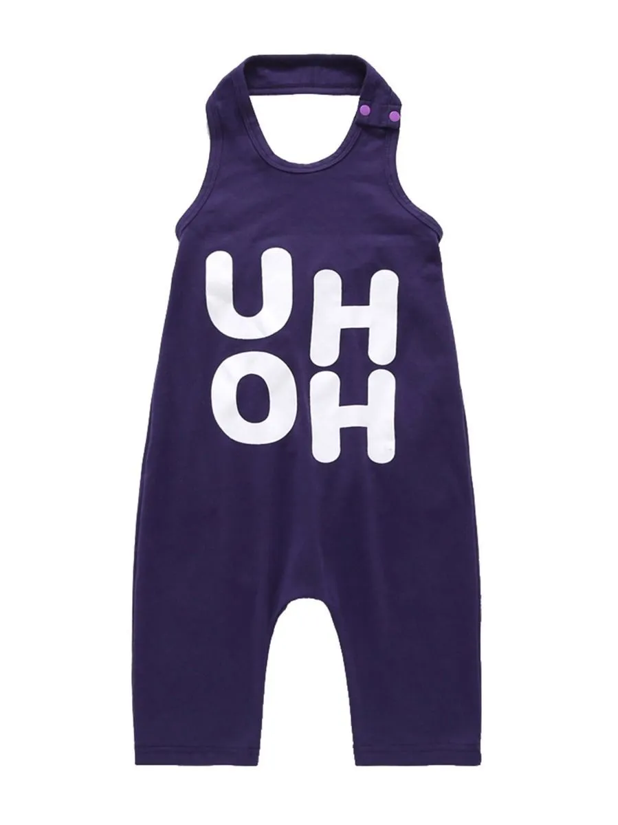 High Summer Letters Print Baby Little Kids Unisex Jumpsuit