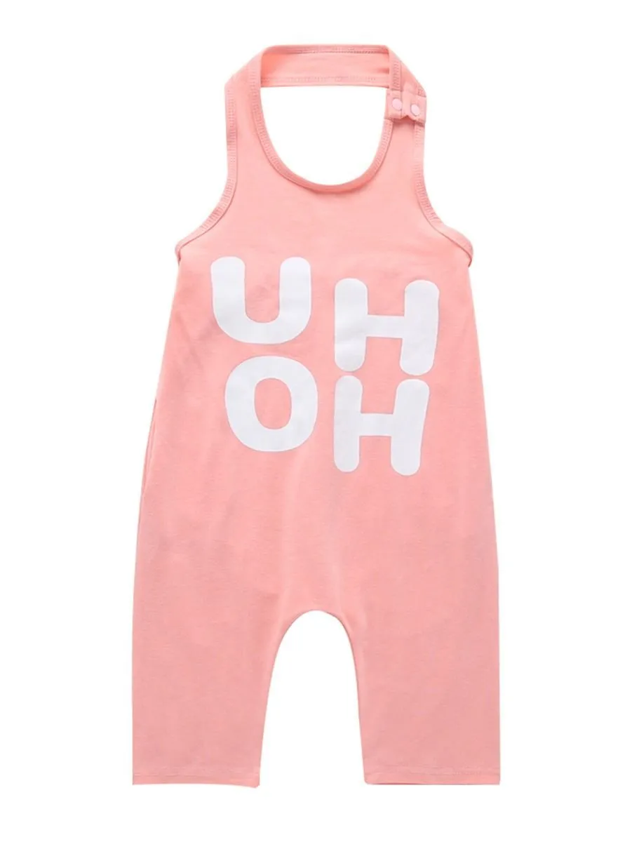 High Summer Letters Print Baby Little Kids Unisex Jumpsuit