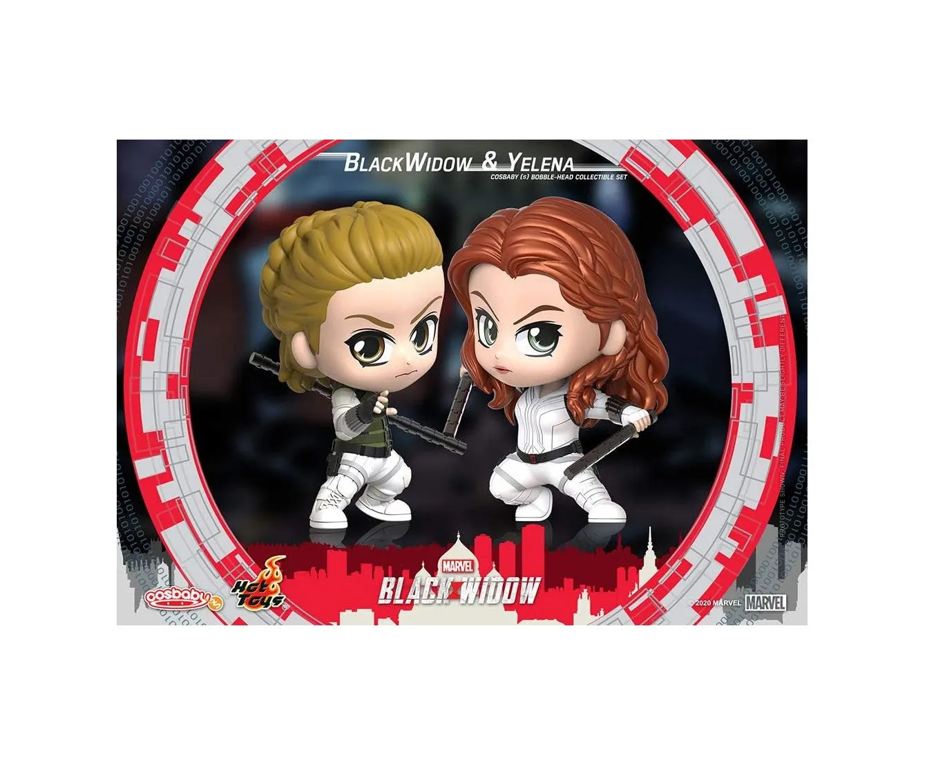 Hot Toys COSB752 Marvel Black Widow and Yelena Cosbaby, 10cm (Pack of 2)