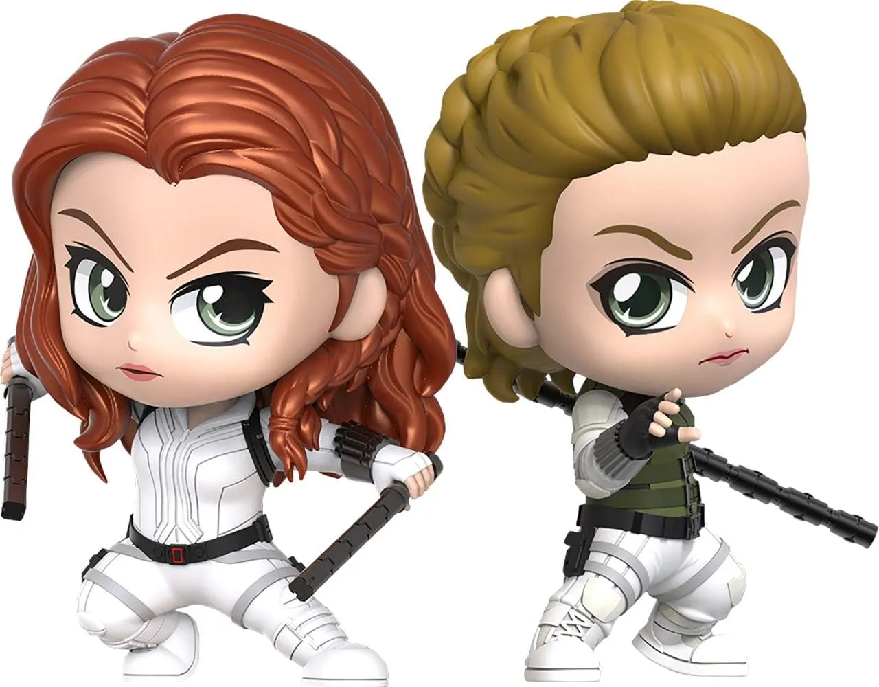 Hot Toys COSB752 Marvel Black Widow and Yelena Cosbaby (S) Series Bobble-Head Collectible Figure, 10cm (Pack of 2)