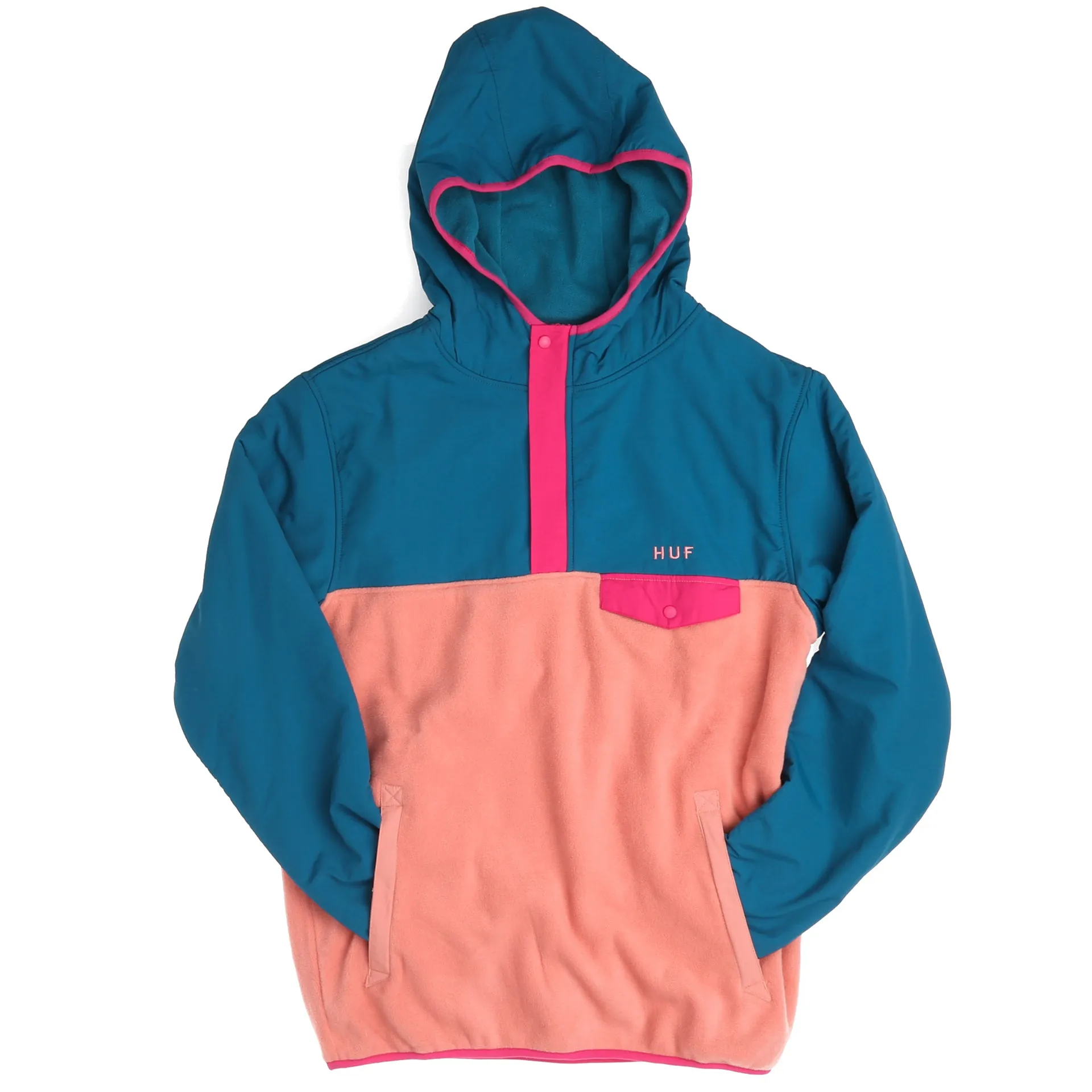 Huf Muir Hooded Pullover Jacket - Dark Teal