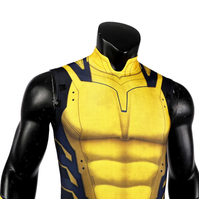 Hugh Jackman Wolverine Costume Deadpool Wolverine Suit Sleeveless Yellow Suit