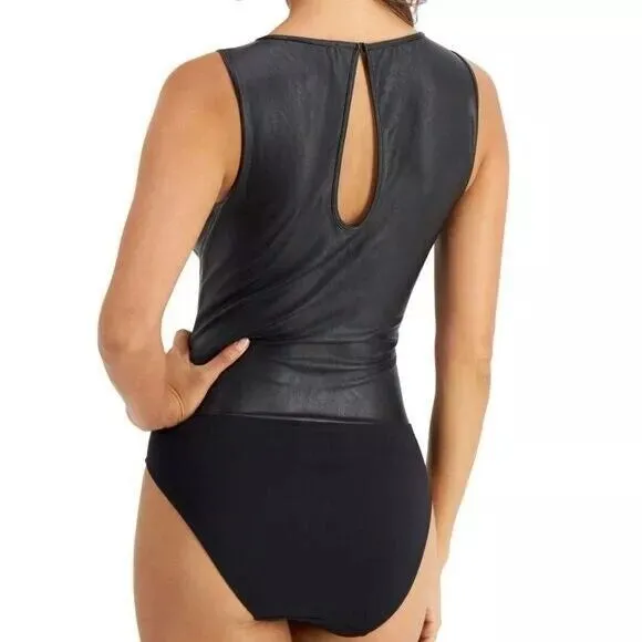 I.n.c. International Concepts Faux Leather Bodysuit