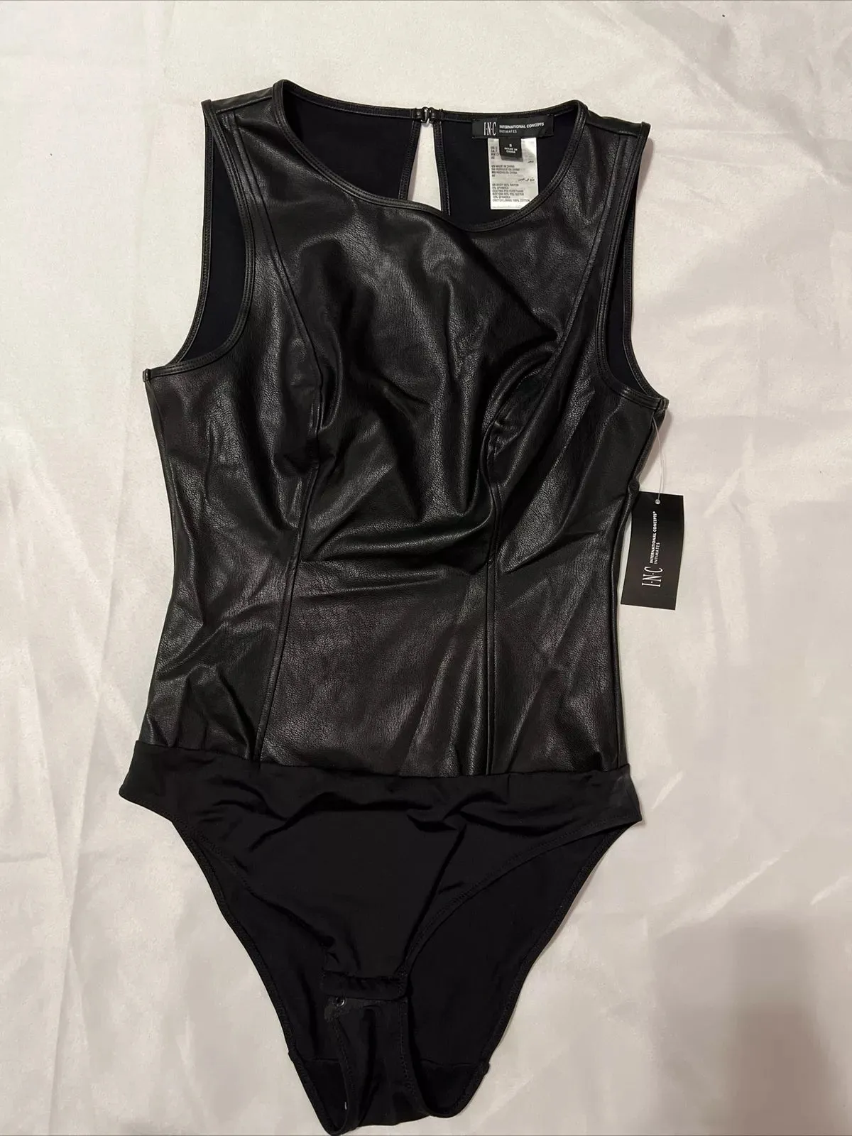 I.n.c. International Concepts Faux Leather Bodysuit