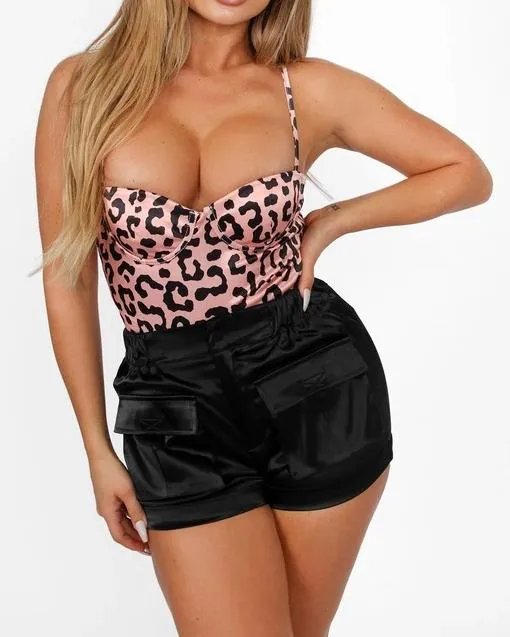 Joy Satin Leopard Bodysuit