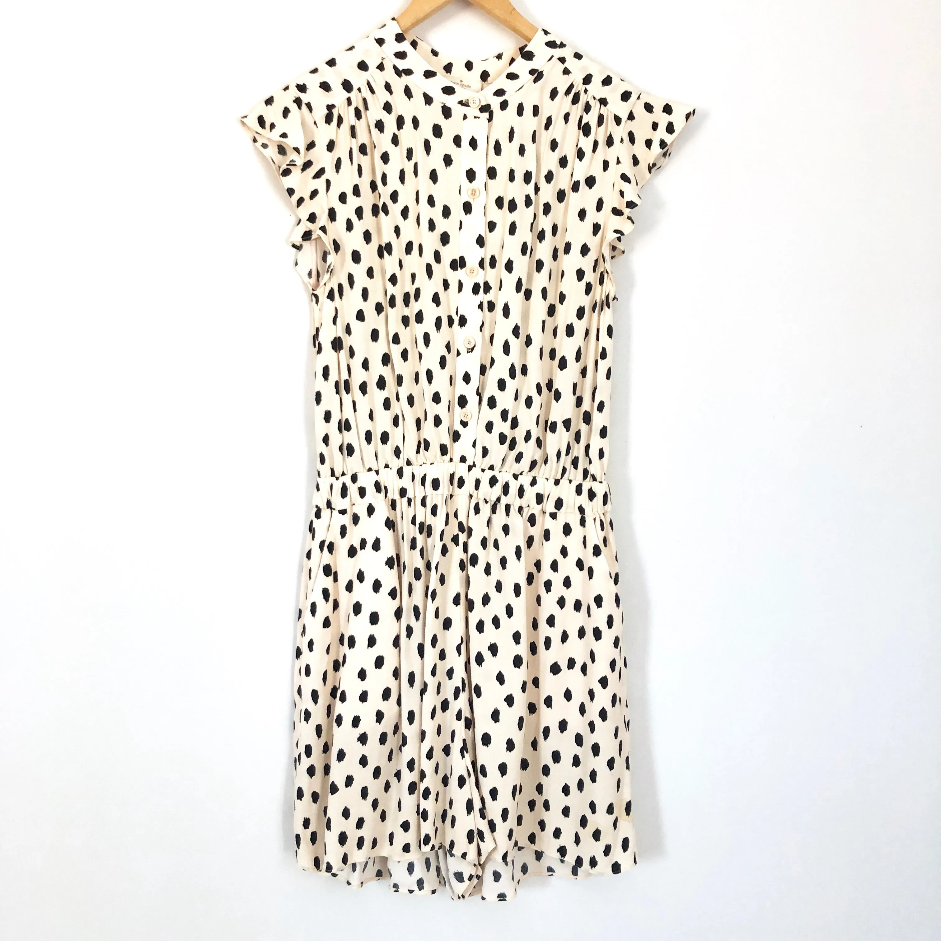 Kate Spade Crepe Leopard Romper- Size 4 (*see notes)