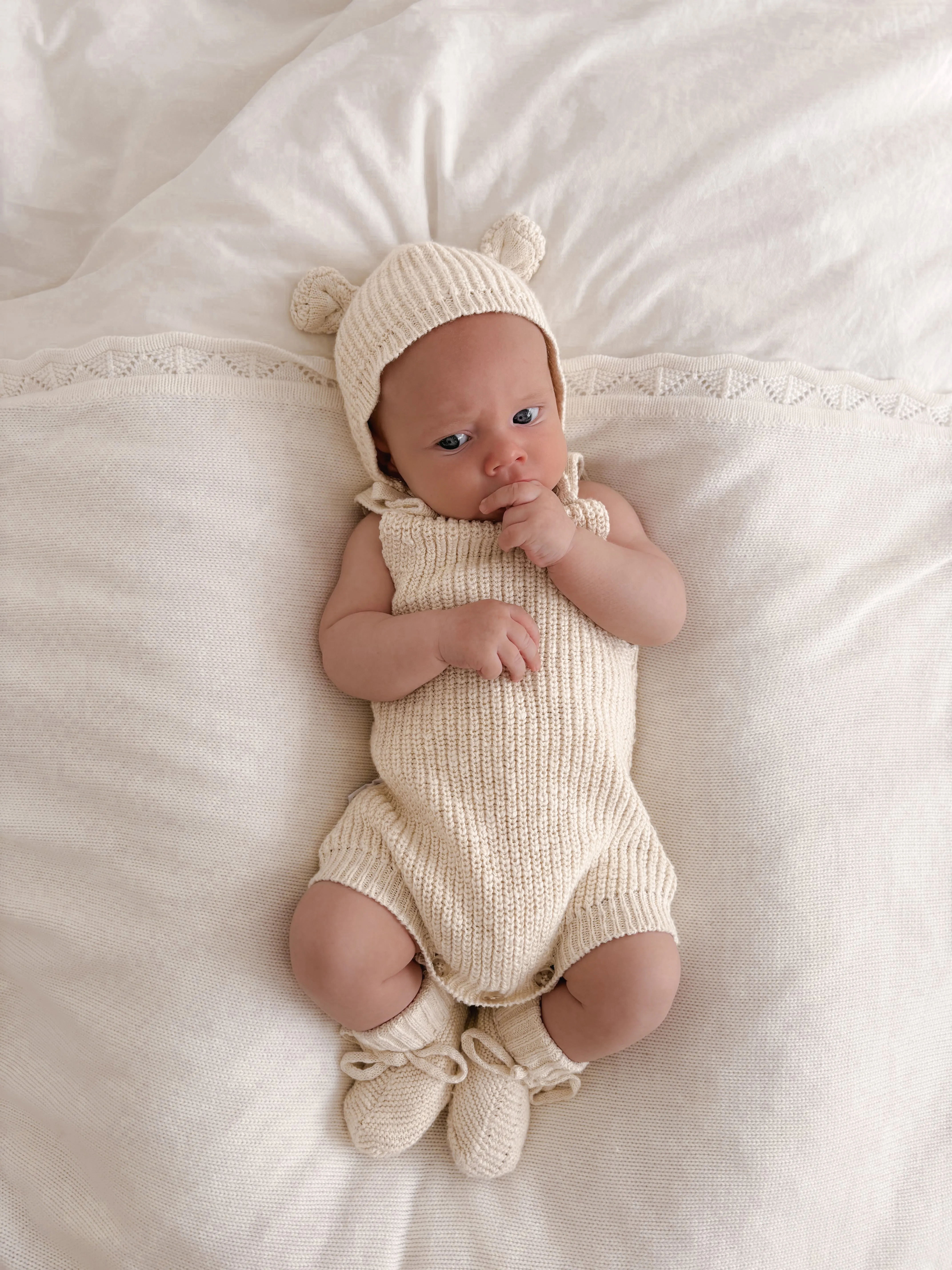 KNITTED ROMPER | HONEY