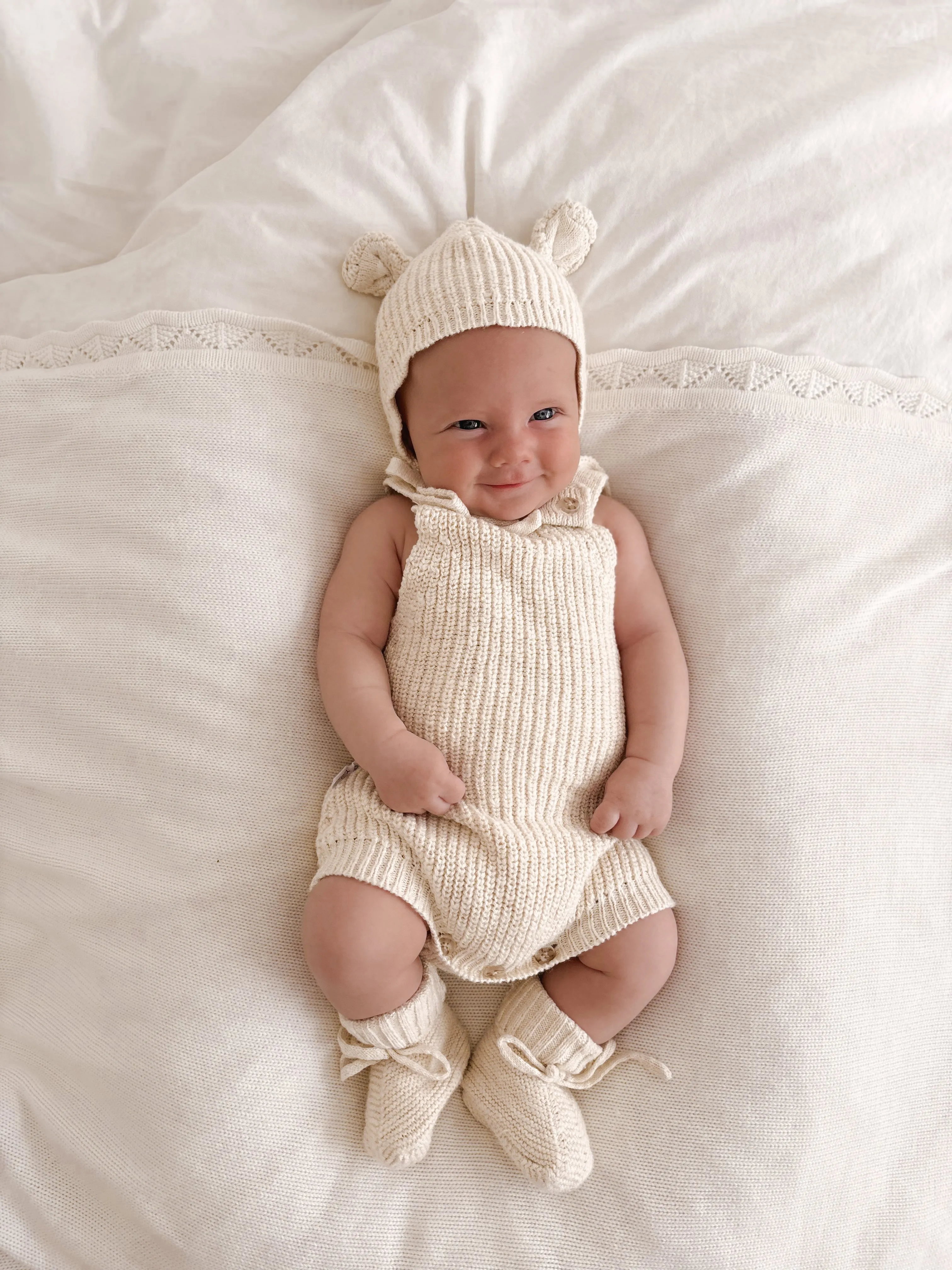 KNITTED ROMPER | HONEY