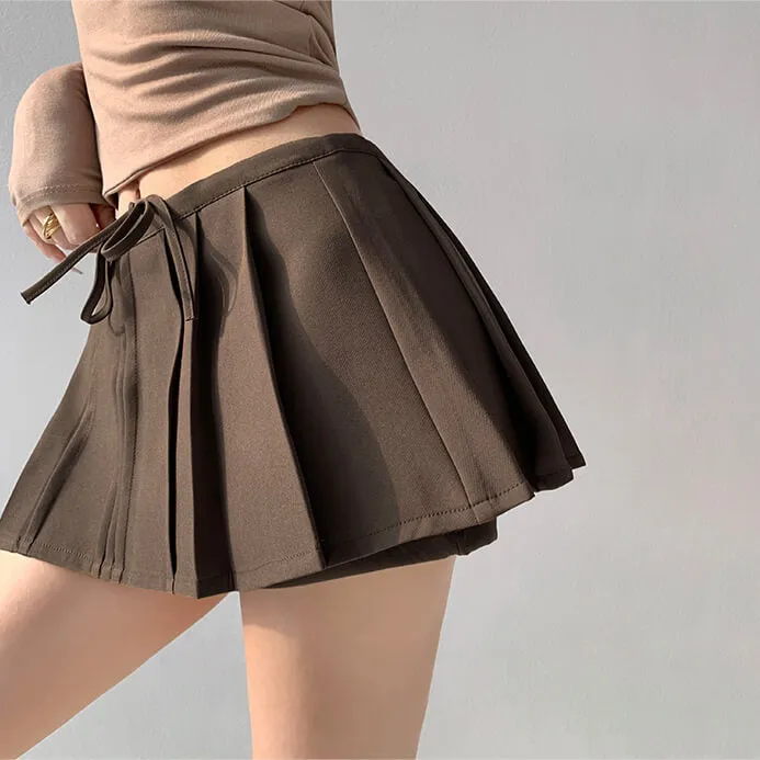 Knotbow pleated mini skirt