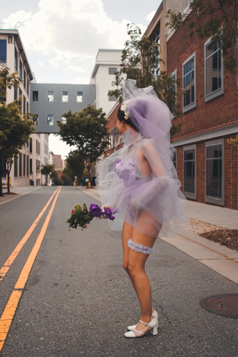 Lavender tulle bodysuit