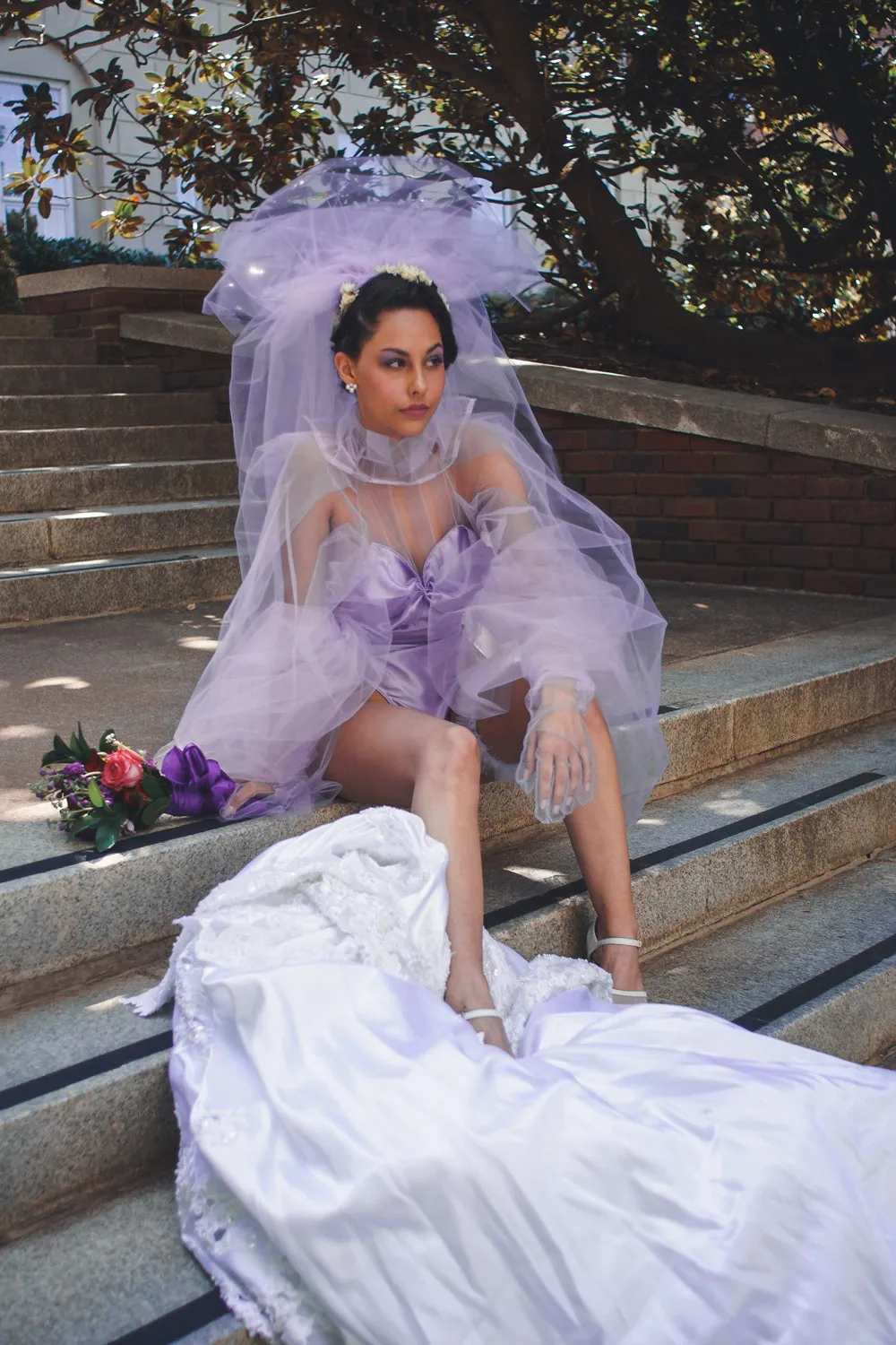 Lavender tulle bodysuit