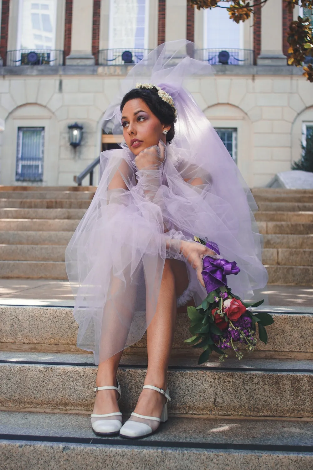 Lavender tulle bodysuit