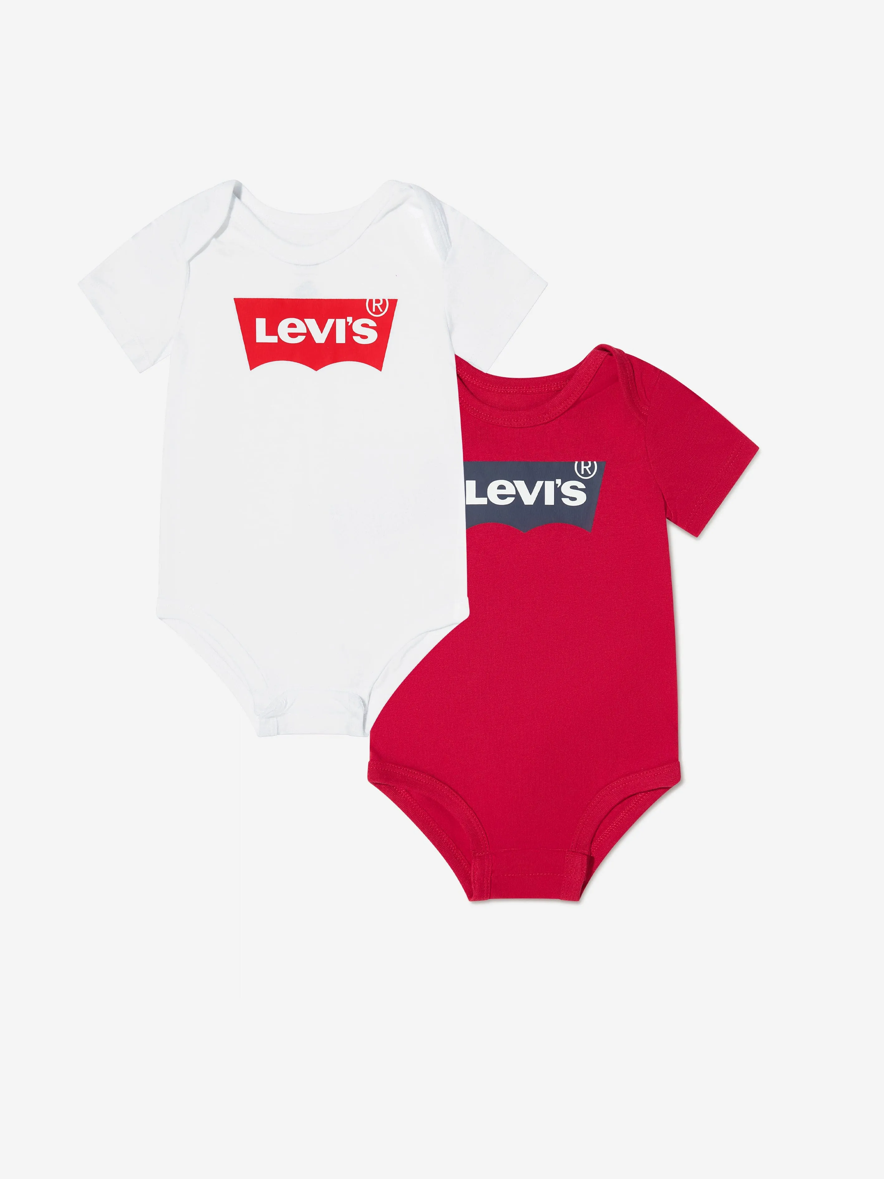 Levi's Baby Boys Batwing Bodysuit Set (2 Pack) in White