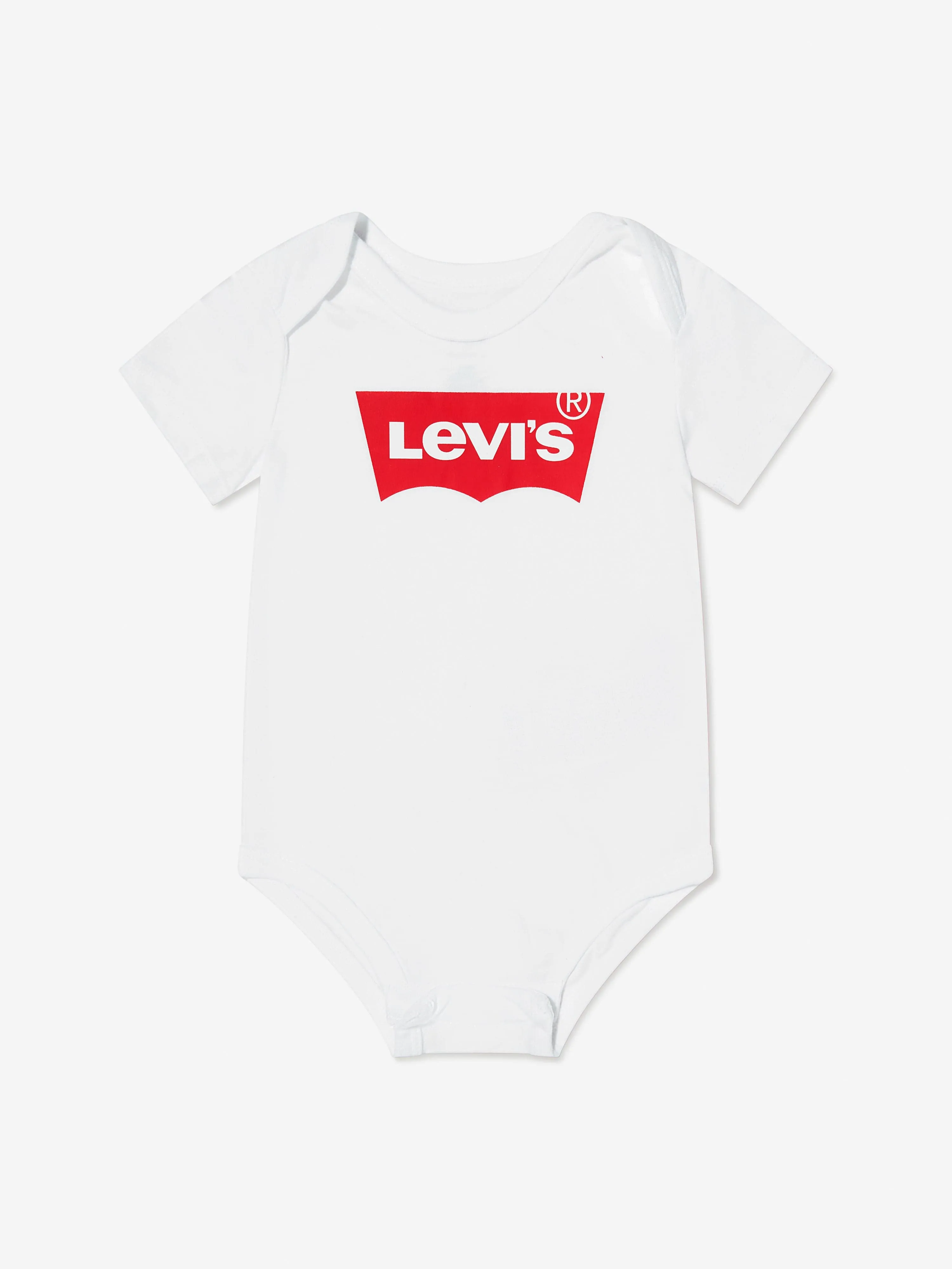 Levi's Baby Boys Batwing Bodysuit Set (2 Pack) in White