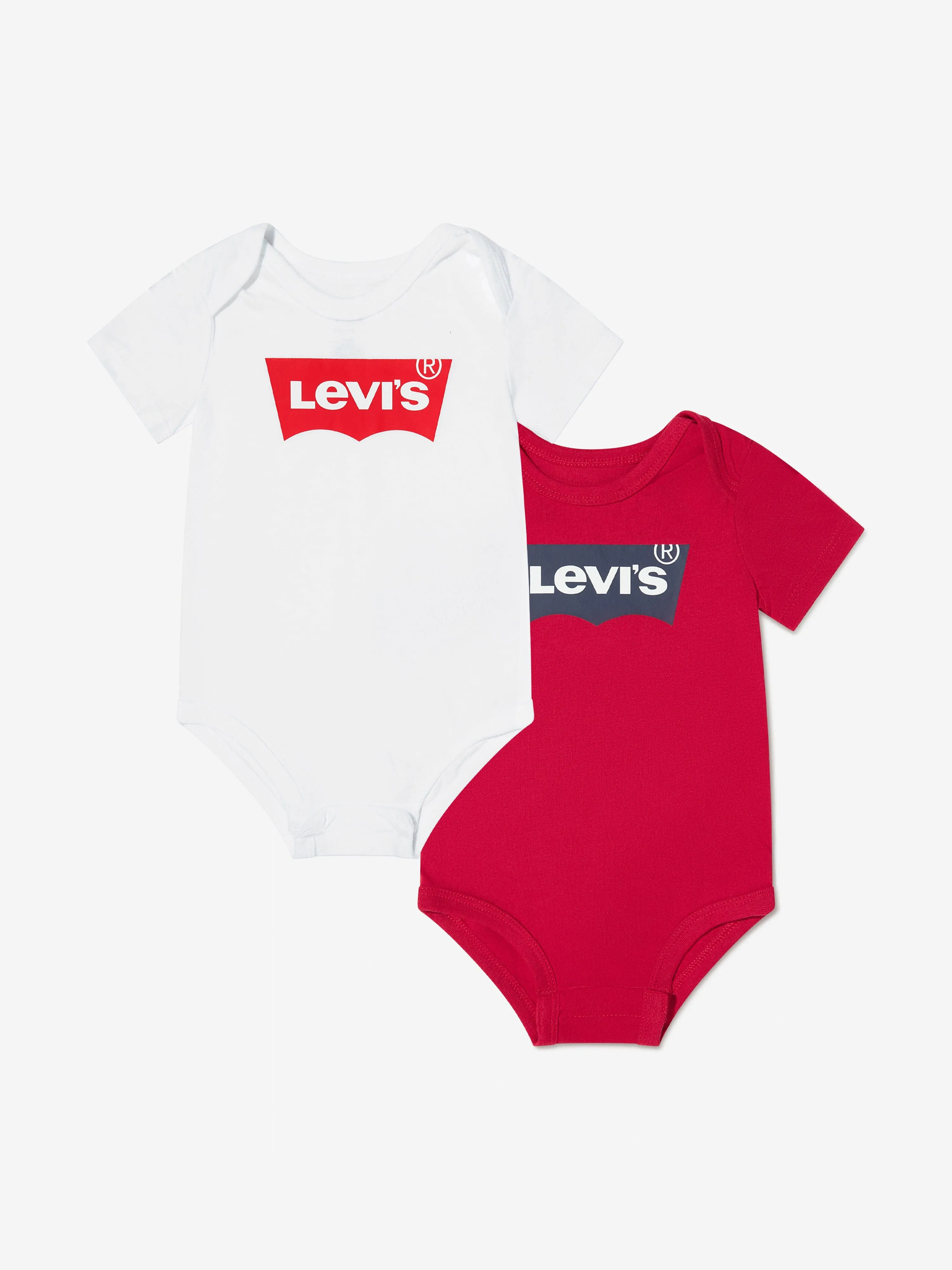 Levi's Baby Boys Batwing Bodysuit Set (2 Pack) in White