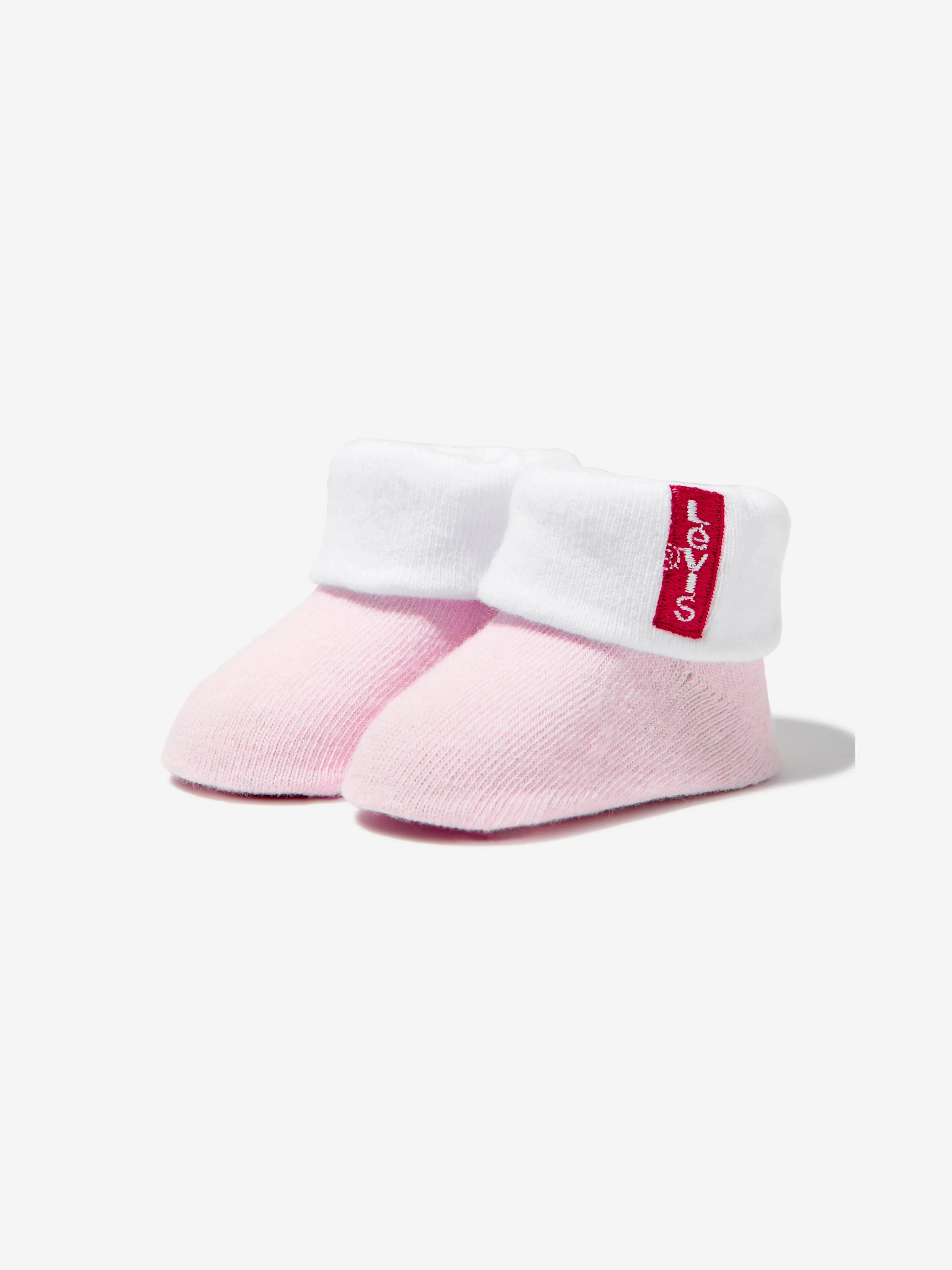 Levi's Baby Girls Bodysuit Hat And Booties Set in Pink