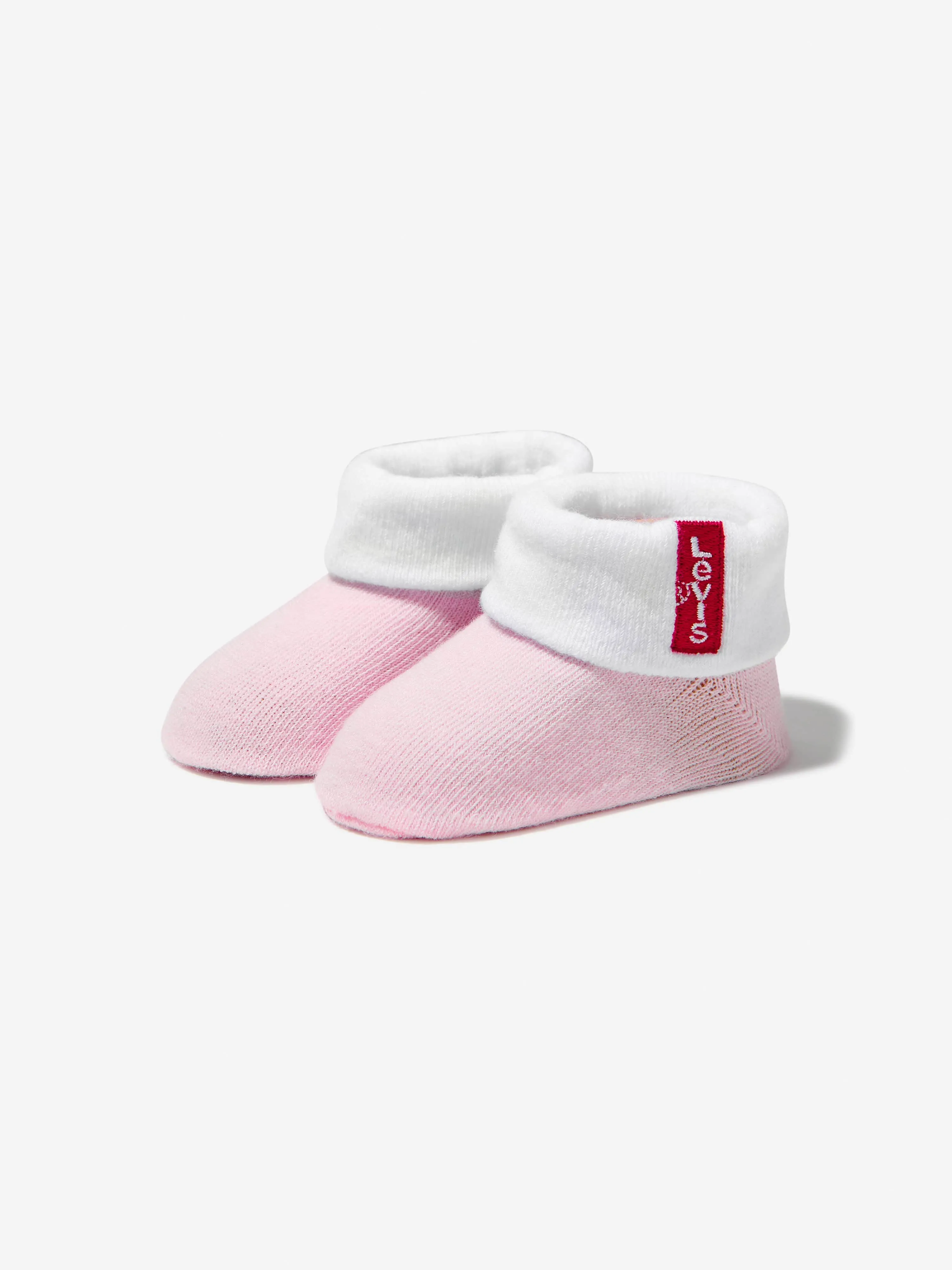 Levi's Baby Girls Bodysuit Hat And Booties Set in Pink