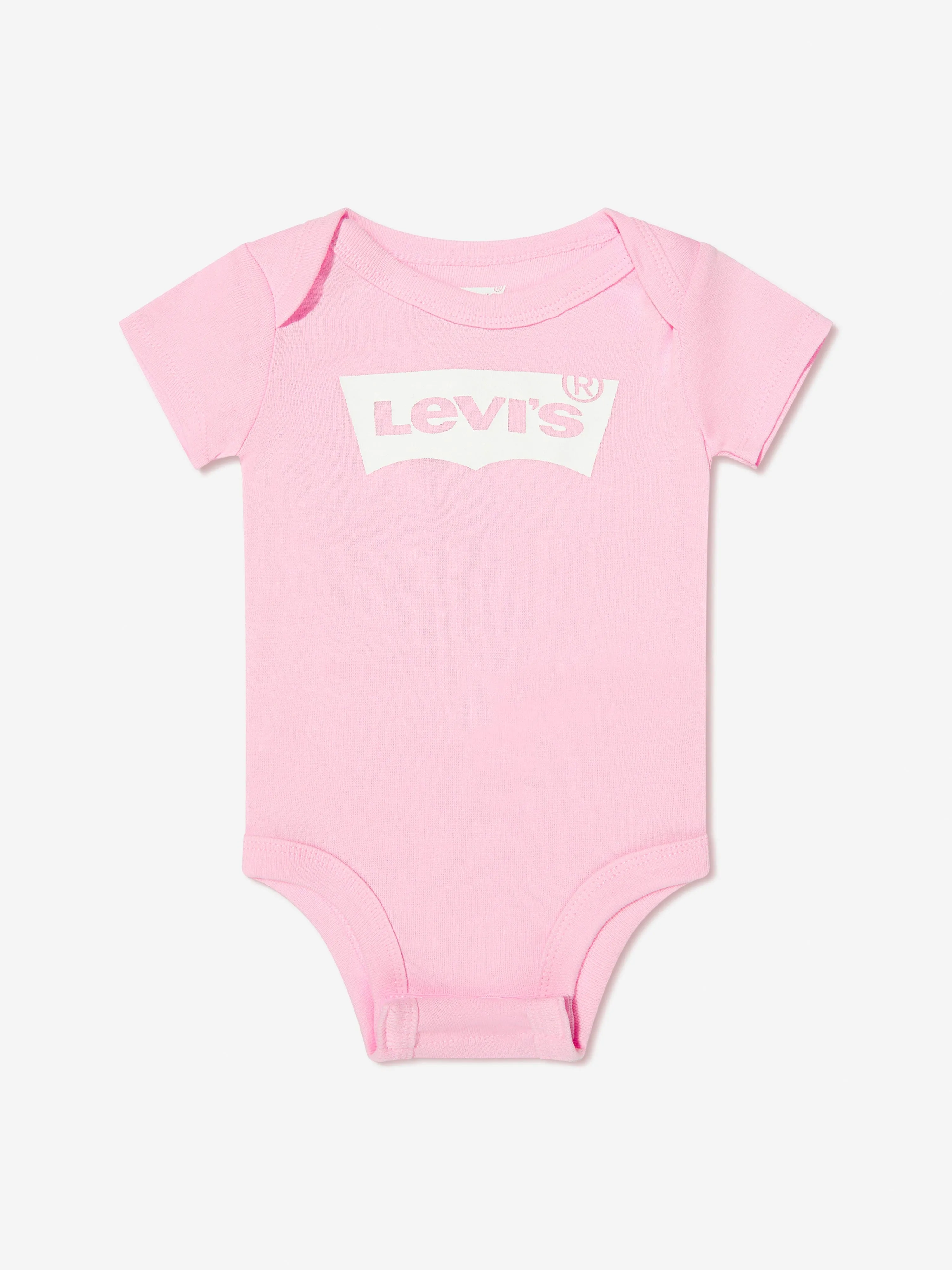 Levi's Baby Girls Bodysuit Hat And Booties Set in Pink