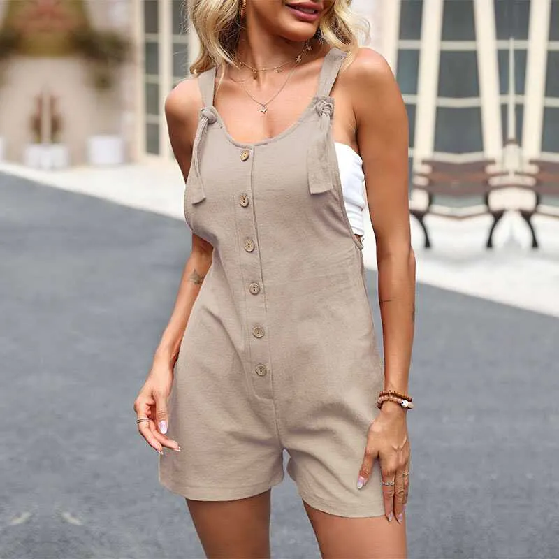 Linen Style Straps Overall