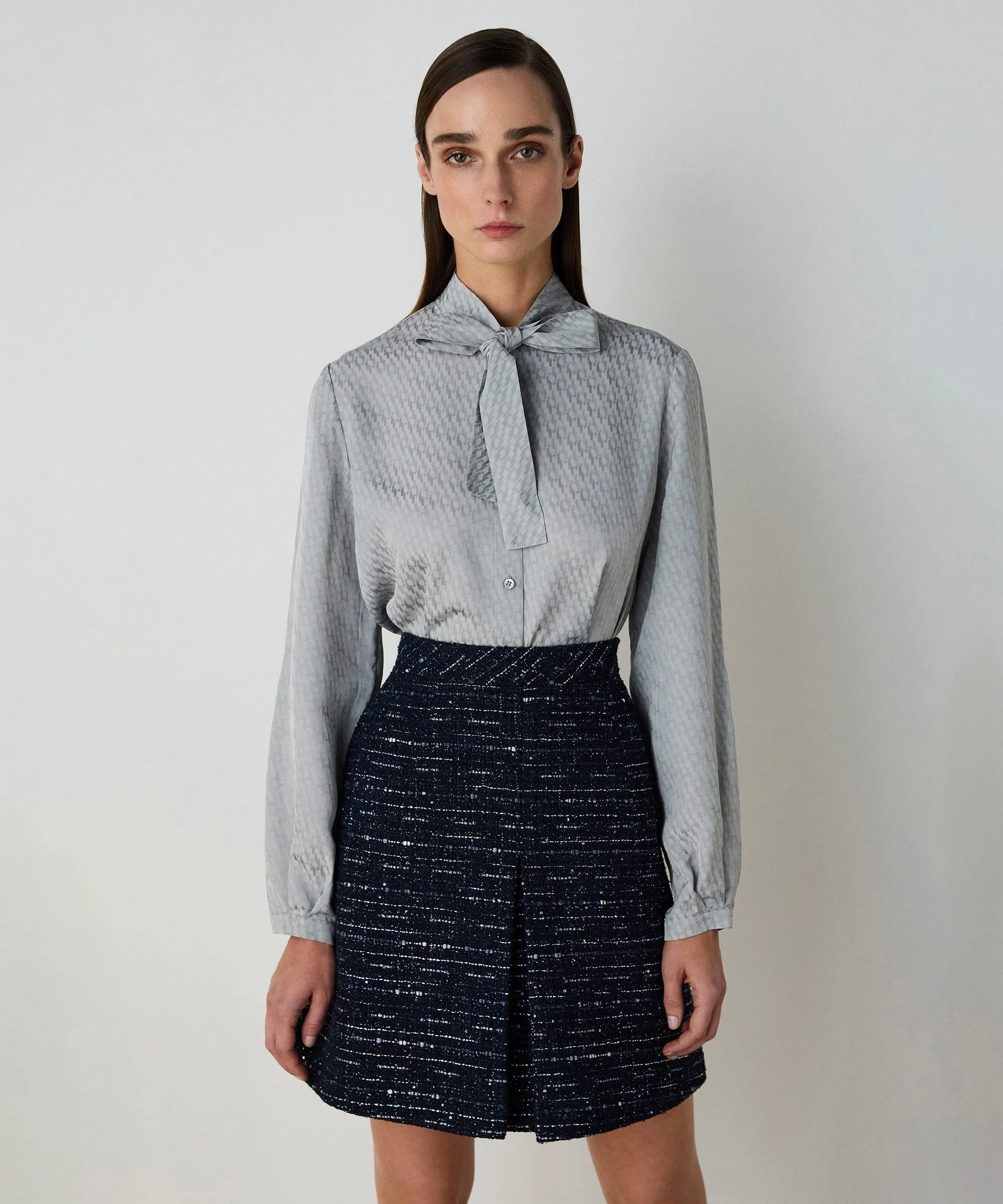 Machka Tweed Skirt Indigo