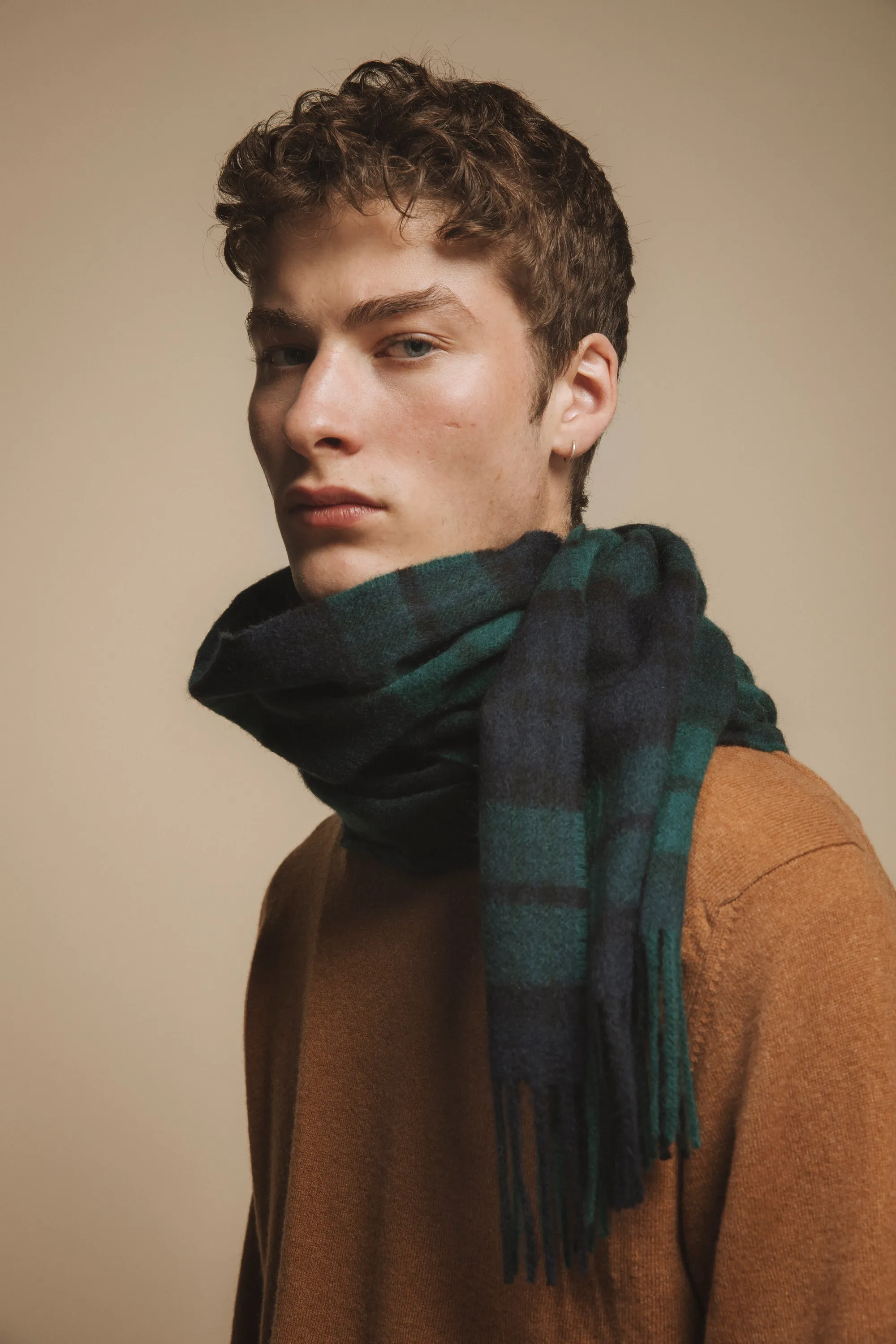 Made in Scotland Heritage Cashmere Wide Scarf - Blackwatch