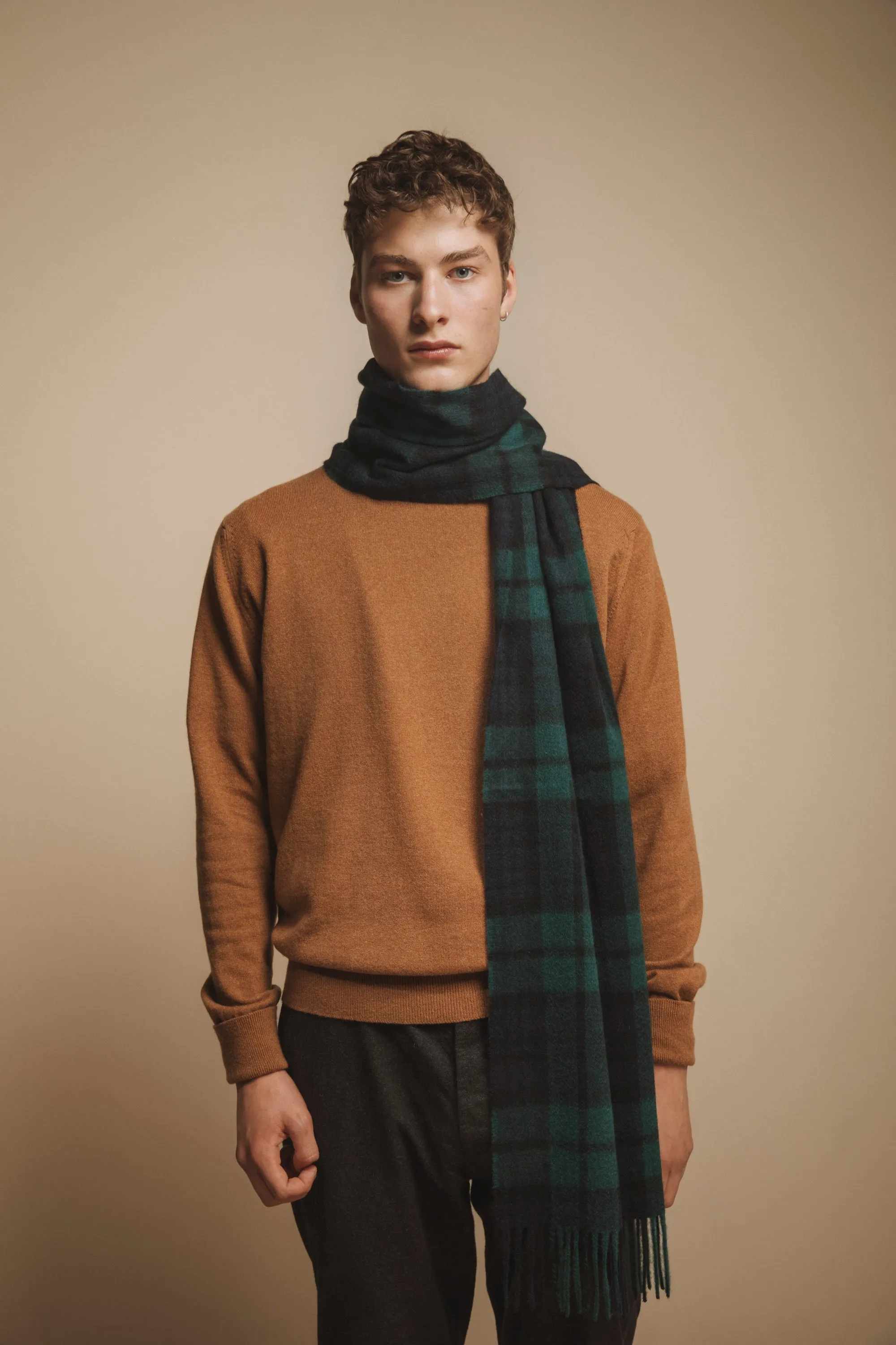 Made in Scotland Heritage Cashmere Wide Scarf - Blackwatch