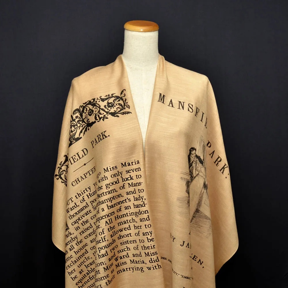 Mansfield Park by Jane Austen Scarf, Shawl, Wrap. Book scarf, Literary gift, Teacher gift, Library, Classic Literature, Fanny Price