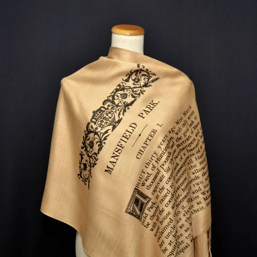 Mansfield Park by Jane Austen Scarf, Shawl, Wrap. Book scarf, Literary gift, Teacher gift, Library, Classic Literature, Fanny Price