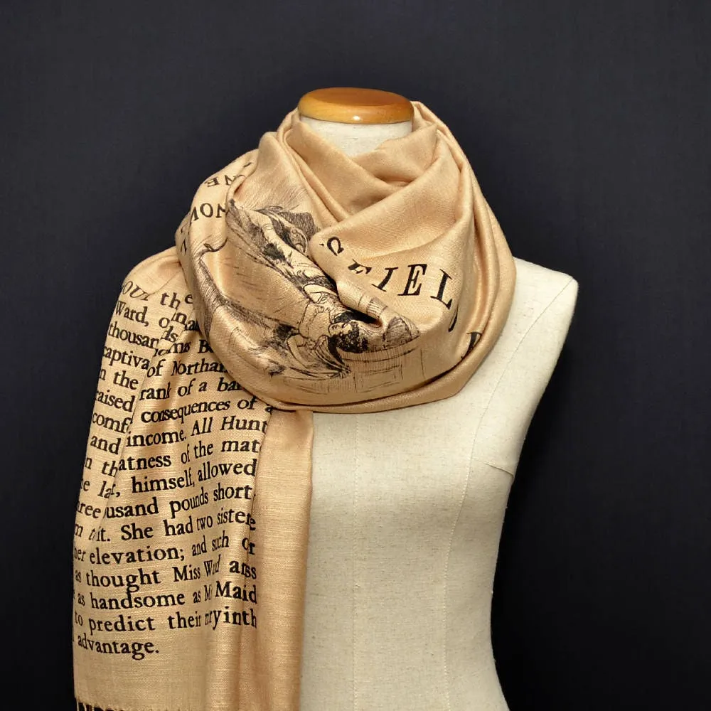 Mansfield Park by Jane Austen Scarf, Shawl, Wrap. Book scarf, Literary gift, Teacher gift, Library, Classic Literature, Fanny Price