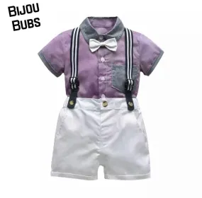 Mayfair Summer - Toddler / Baby Boy Short Sleeve Suit Set