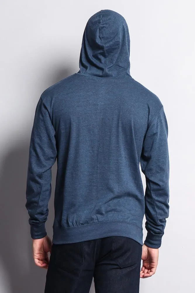 Men's Essential Cross-Dyed Heather Jersey Pullover Hoodie