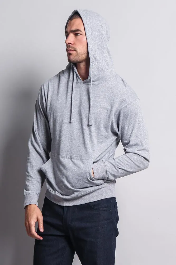 Men's Essential Cross-Dyed Heather Jersey Pullover Hoodie