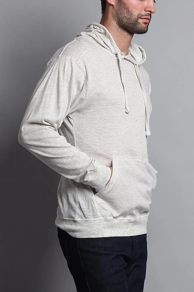 Men's Essential Cross-Dyed Heather Jersey Pullover Hoodie