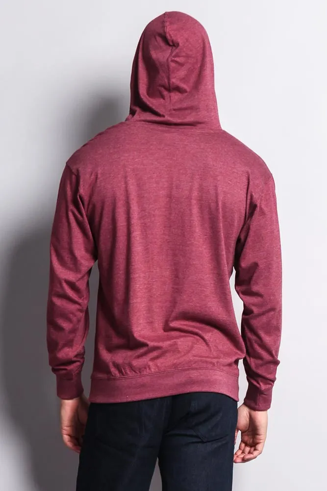 Men's Essential Cross-Dyed Heather Jersey Pullover Hoodie