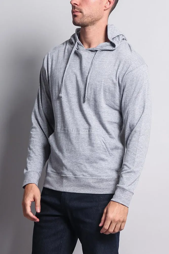 Men's Essential Cross-Dyed Heather Jersey Pullover Hoodie